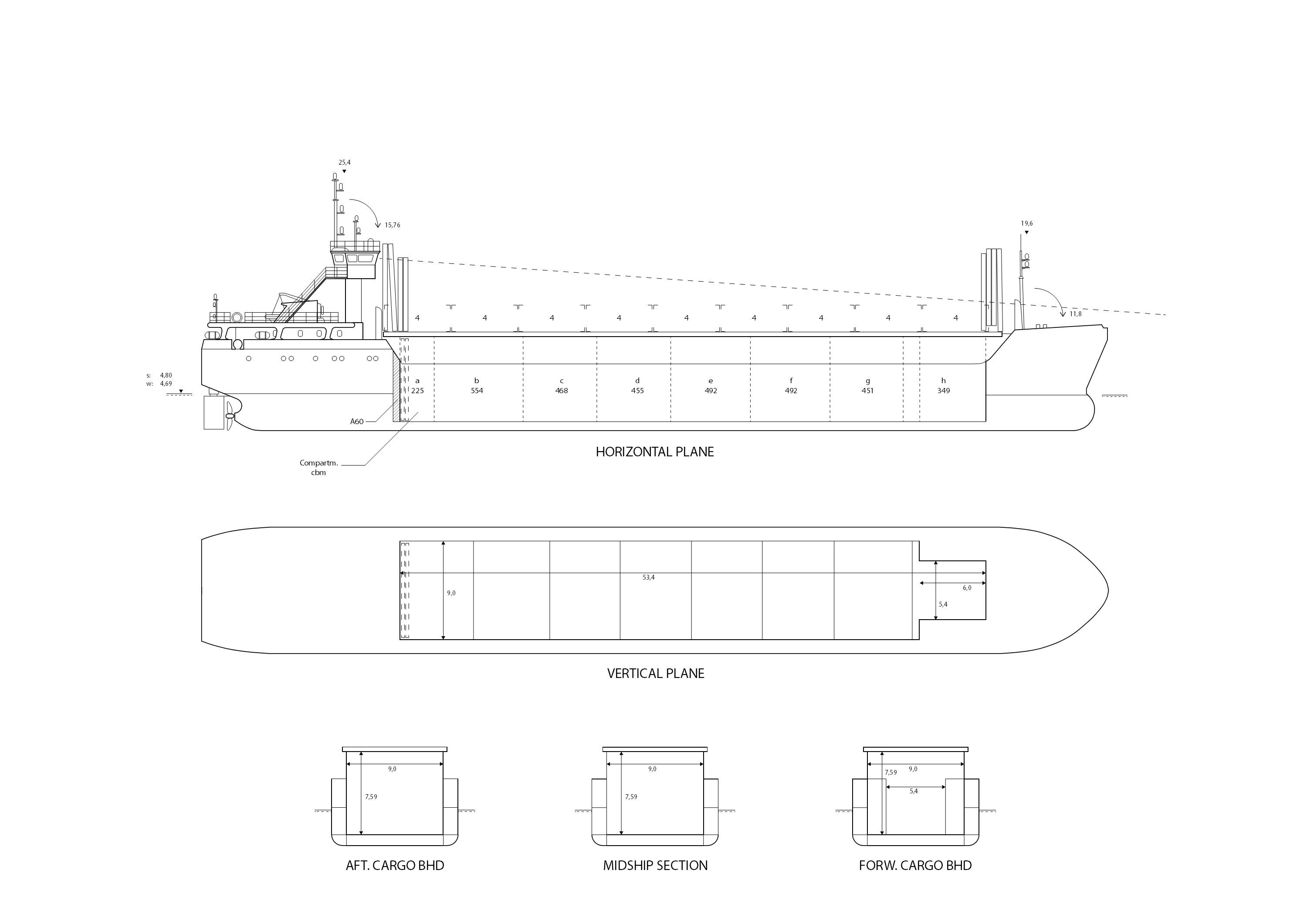 Scale drawing of Wilson Luga