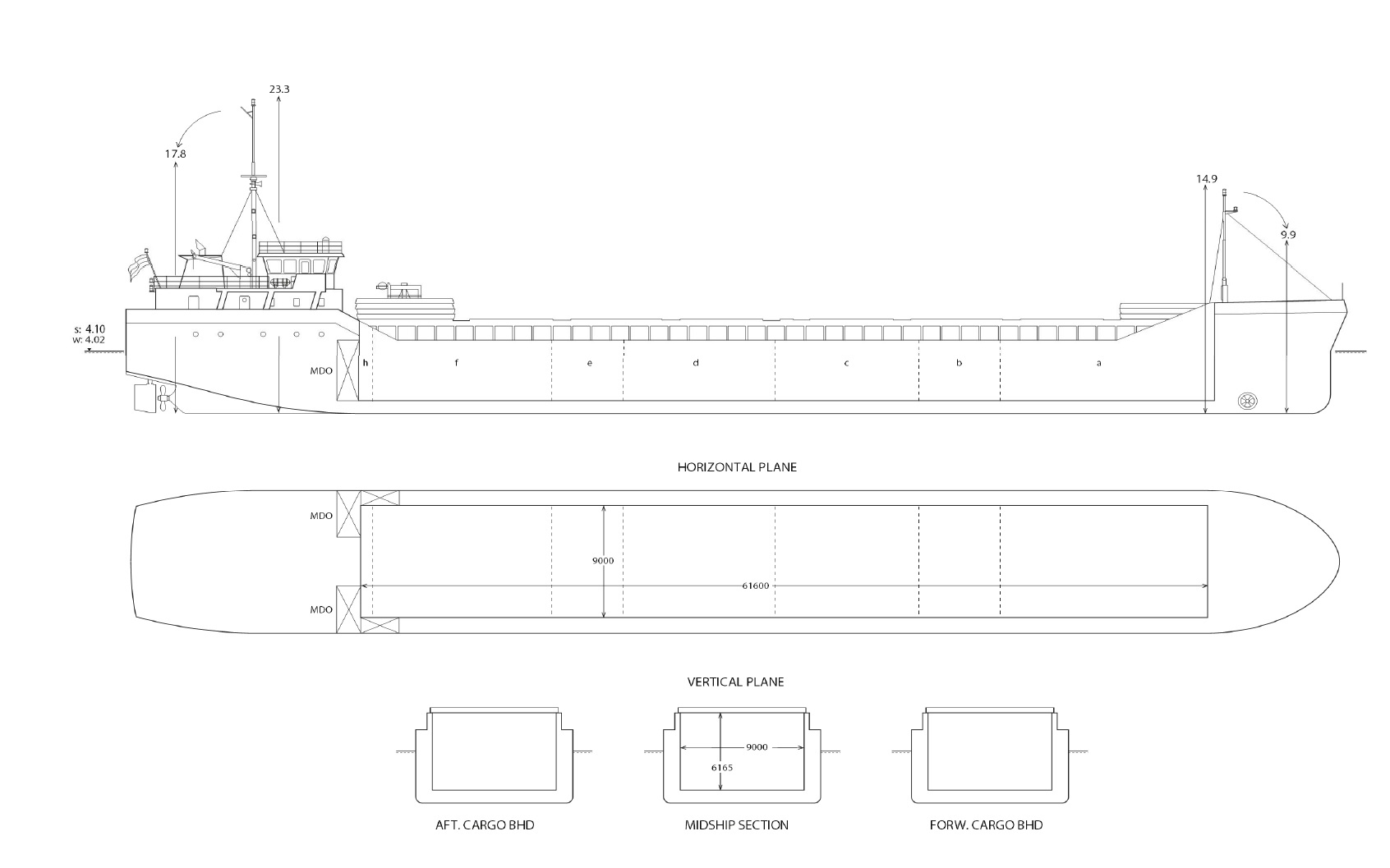 Scale drawing of Wilson Bergen