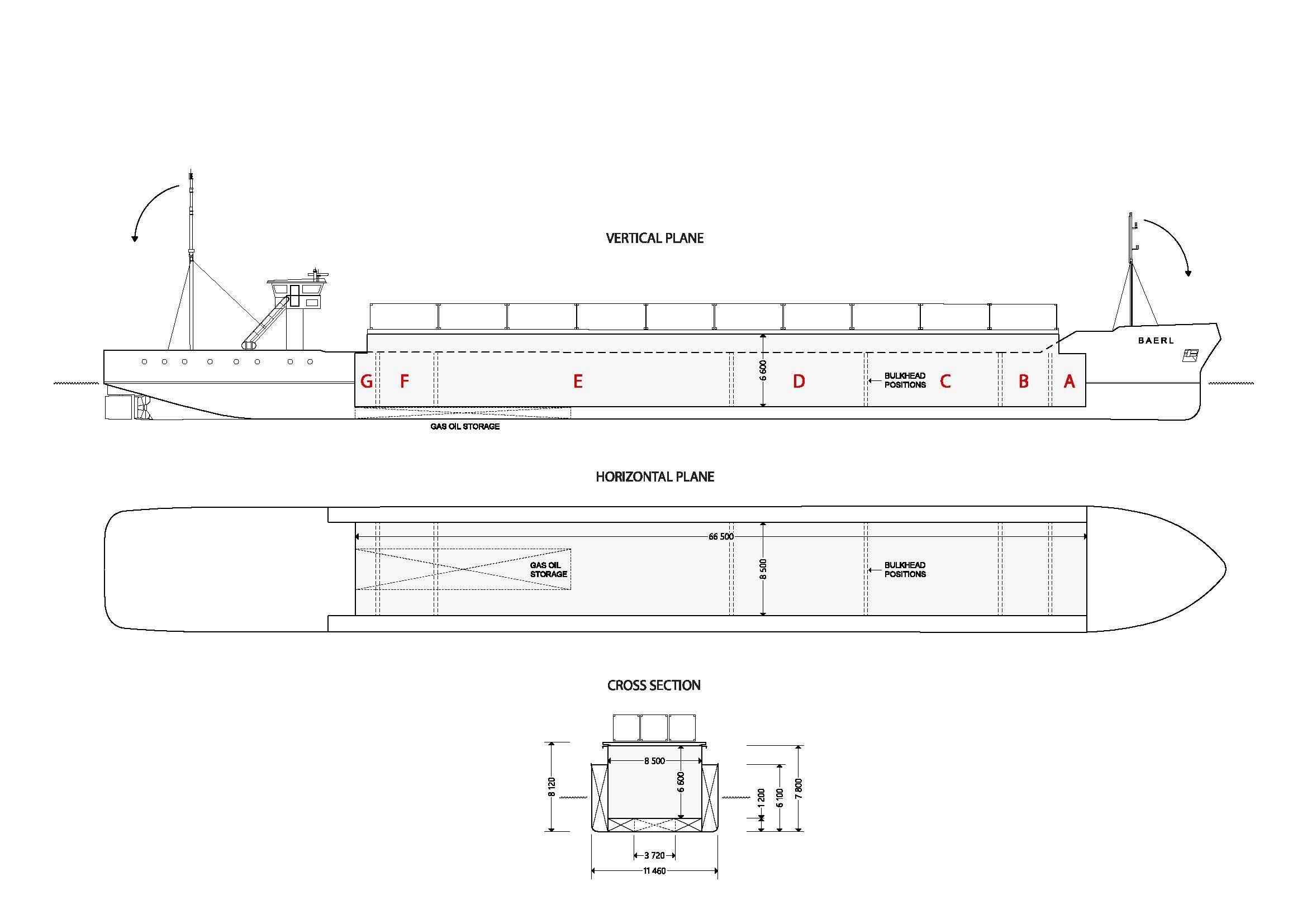 Scale drawing of Wilson Baerl