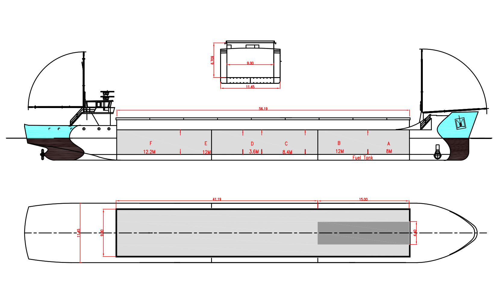 Scale drawing of H&S Patience