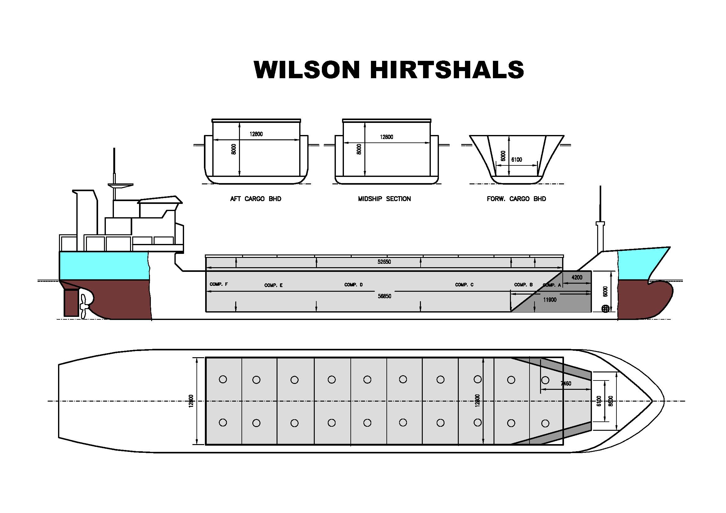 Scale drawing of Wilson Hirtshals