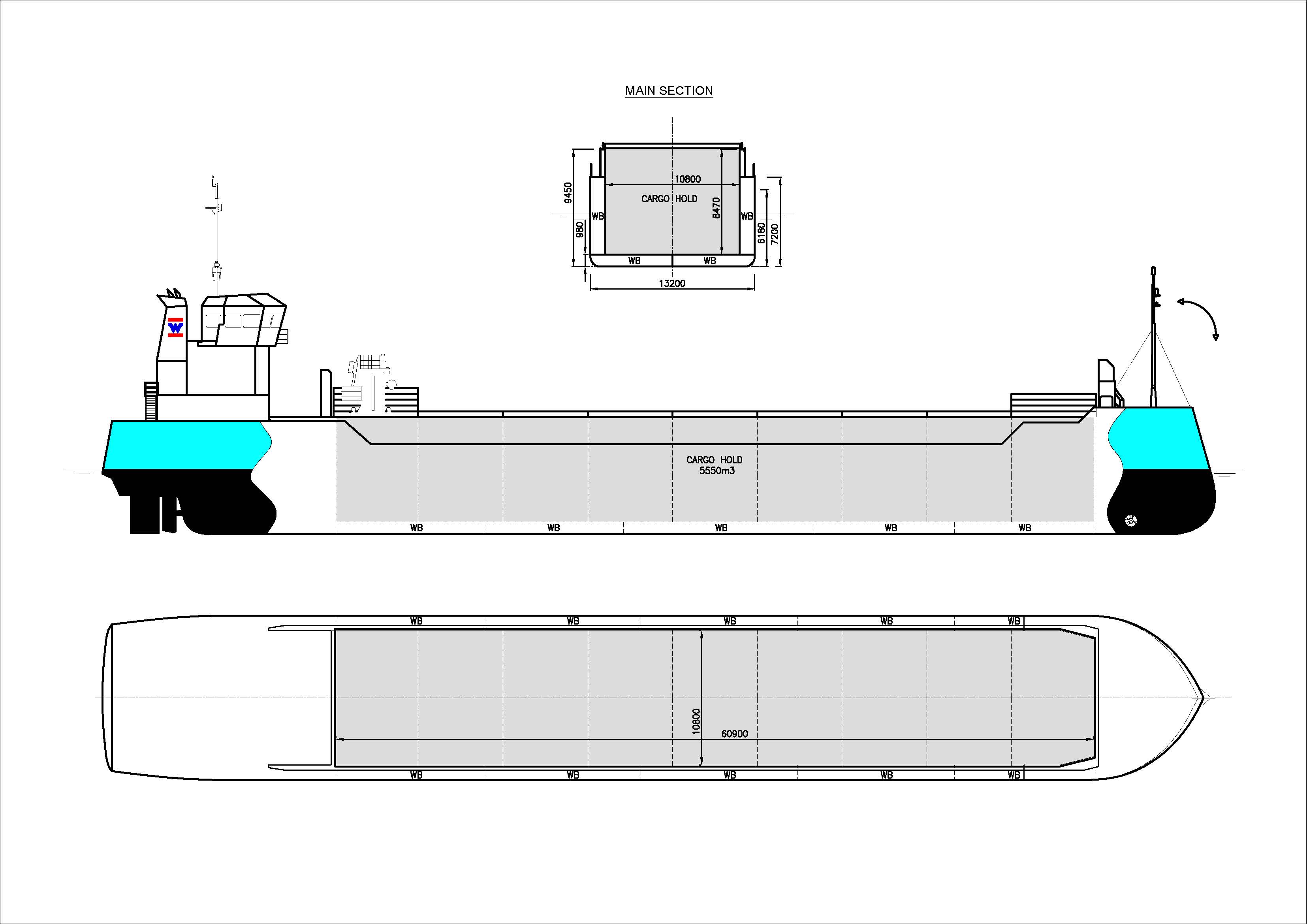Scale drawing of Wilson Eco V